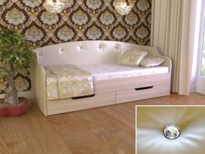 Кровать Юниор Тип 2 шимо светлый/белый перламутр 800х1600 в Снежинске - snezhinsk.magazinmebel.ru | фото - изображение 1