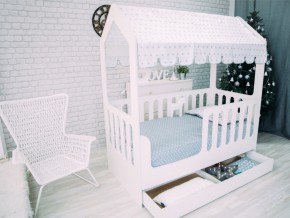Кроватка-Домик с ящиком белая в Снежинске - snezhinsk.magazinmebel.ru | фото - изображение 1