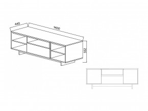 Тумба для ТВА Moderno-1400 Ф6 в Снежинске - snezhinsk.magazinmebel.ru | фото - изображение 4