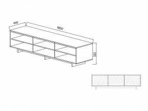 Тумба для ТВА Moderno-1800 Ф1 в Снежинске - snezhinsk.magazinmebel.ru | фото - изображение 2